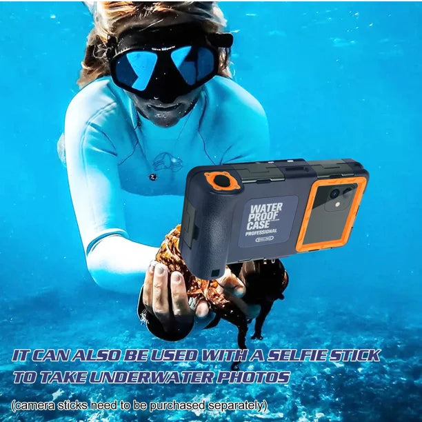 Waterproof Protective Case for Phones Up to 6.9 Inch with Lanyard F2830