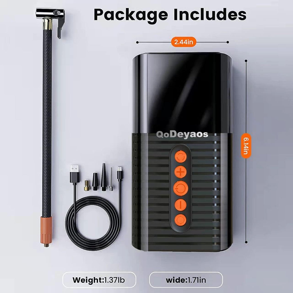 Cordless Tire Inflator Portable Air Compressor Pump with 6000mAh Battery LED Light H395941