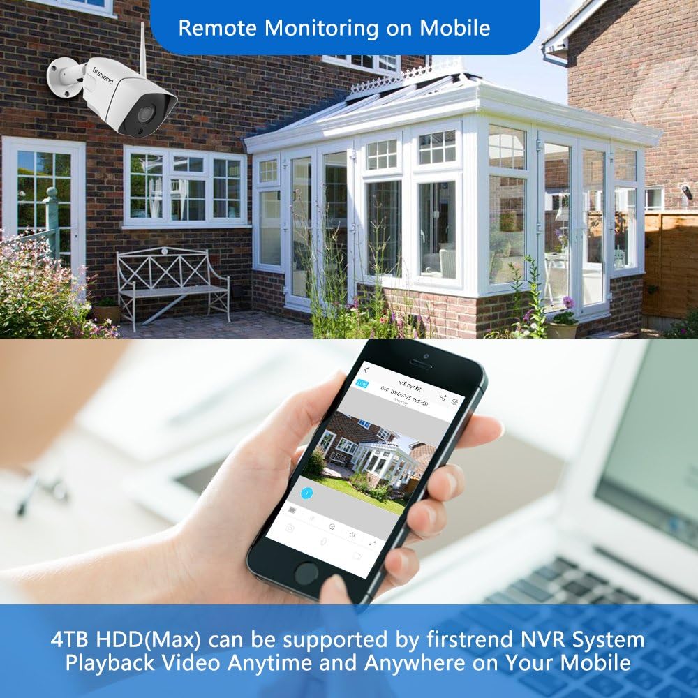 Wireless Security Camera System with 4pcs IP Security Camera N755