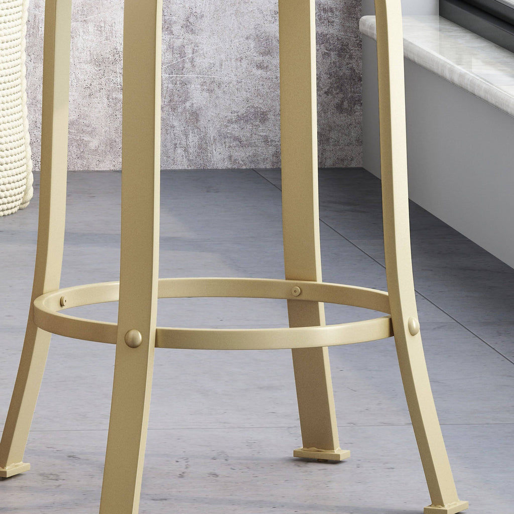 Blue / Gold Swiveling Counter Stool Set of 2 Z66224