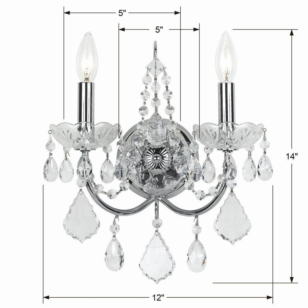 Chrome Crystal Sconce A4417